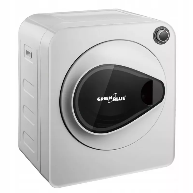 Kuivausrumpu GreenBlue GB405 — sähkö 830 W, 3 kg kapasiteetti, mini-matkamalli