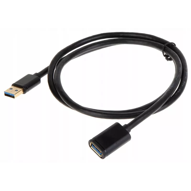 UNITEK Y-C457GBK USB-kaapeli USB 3.2 Gen 1 (3.1 Gen 1) 1 m USB A musta