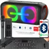 BLOW DJBOX 30-392# Bluetooth-kaiutin 250 W kaukosäätimellä ja mikrofonilla, USB, microSD, AUX, TWS, sisäänrakennettu akku, musta