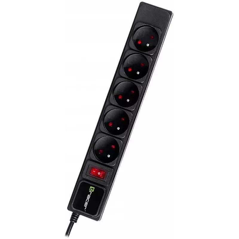 Tracer PowerWatch musta 5 AC-pistorasiaa 3 m Type-C