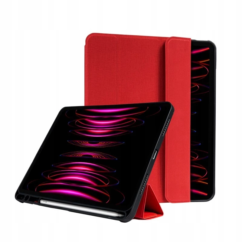 Crong FlexFolio CRG-FXF-IPD112-RED kansikotelo iPad Air 11 M3 (2025)/M2 (2024), iPad Air 10.9 (5-4 sukupolvi), iPad Pro 11 (2022-2021) -tableteille, 27,7 cm (10,9″), Apple Pencil -pidikkeellä, punainen