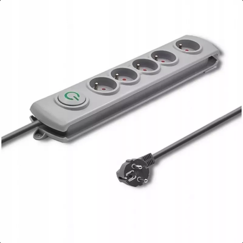 Ylijännitesuoja Qoltec 50270 harmaa 5 AC-pistorasiaa 230V