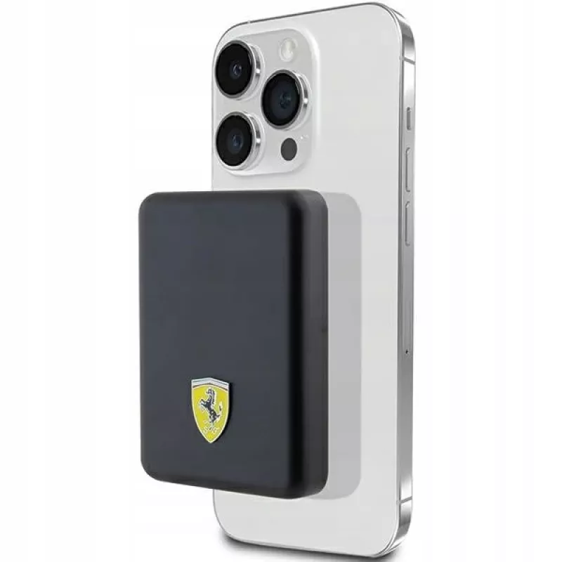 Ferrari virtapankki FEPB5MNCAK 15W 5000mAh musta/musta Metal Logo MagSafe