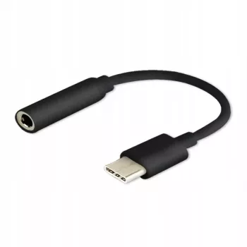 Kaapelisovitin SAVIO AK-35/B USB Type-C (3.1) pistoke 3,5 mm liitäntään, musta
