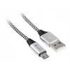 USB-kaapeli Tracer TRAKBK46928 1m USB A Micro-USB B musta hopea