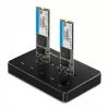 Qoltec 50310 -telakointiasema 2x SSD M.2 SATA NGFF USB Type-C