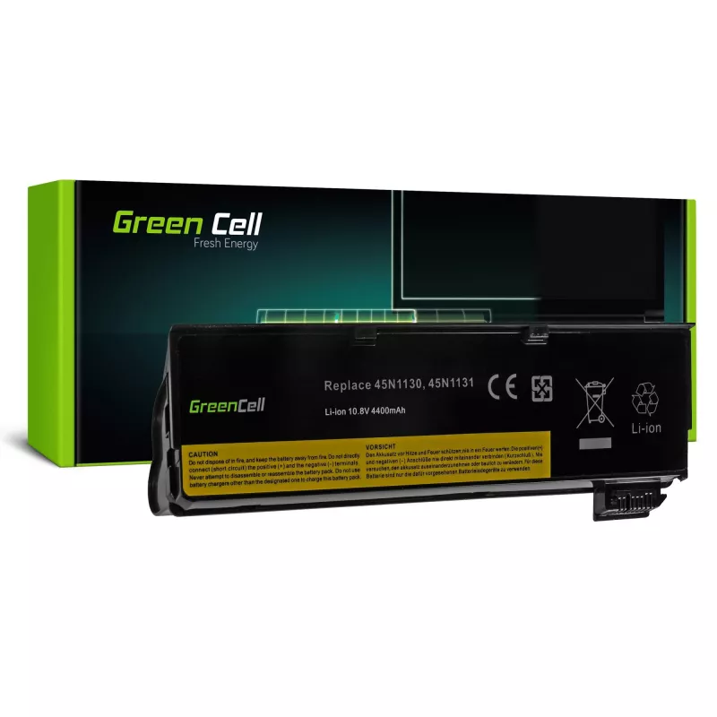 Akku Green Cell LE57V2 Lenovo ThinkPad L450 T440 T450 X240 X250 — Li-Ion 4400 mAh, musta