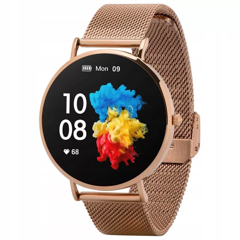 Älykello Garett Verona Gold Steel AMOLED Bluetooth IP67 GPS SMS