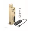 USB-keskitin CLUB3D USB 3.2 Gen1 Type-A 3 liitännällä ja gigabitin Ethernet