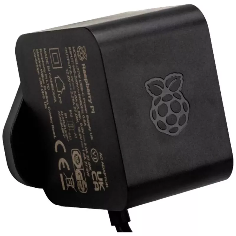 Virtalähde Raspberry SC1408 (malli RPI5NT5AB) – yhteensopiva Raspberry Pi -laitteiden kanssa