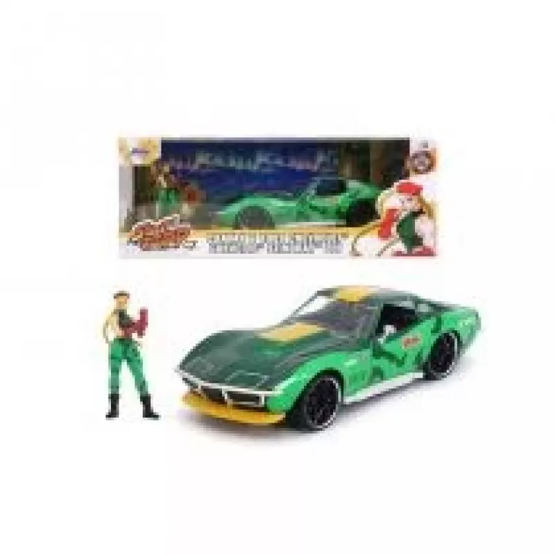 Auto Jada Toys Street Fighter 1969 Chevrolet 1:24 metalli vihreä