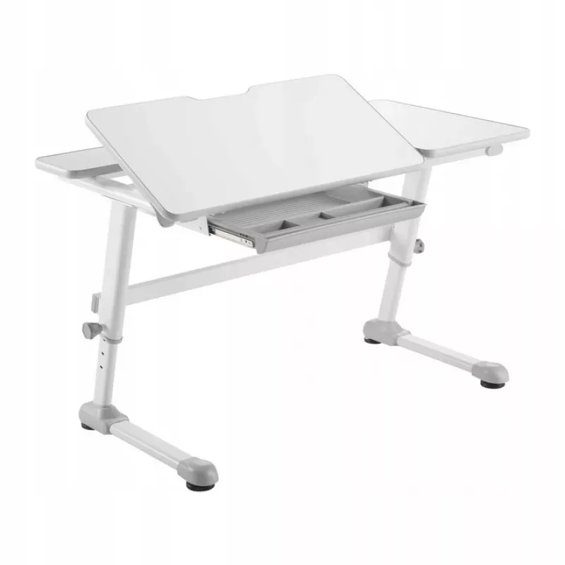 Ergo Office lasten ergonominen korkeussäädettävä työpöytä, harmaa, enintään 100 kg, ER-417 2cz