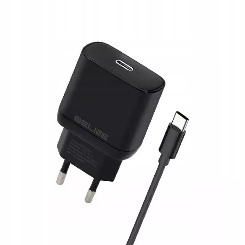 Laturi Beline Beli02176 30W USB-C USB-C-kaapelilla, musta
