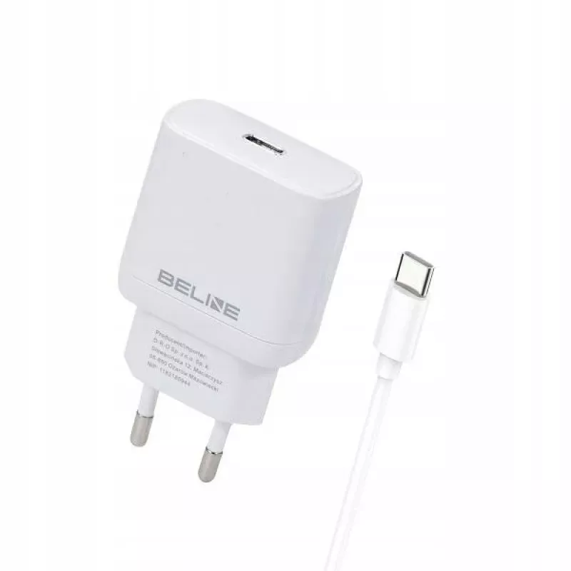Laturi 30W USB-C Beline Beli02177 valkoinen USB-C-kaapelilla