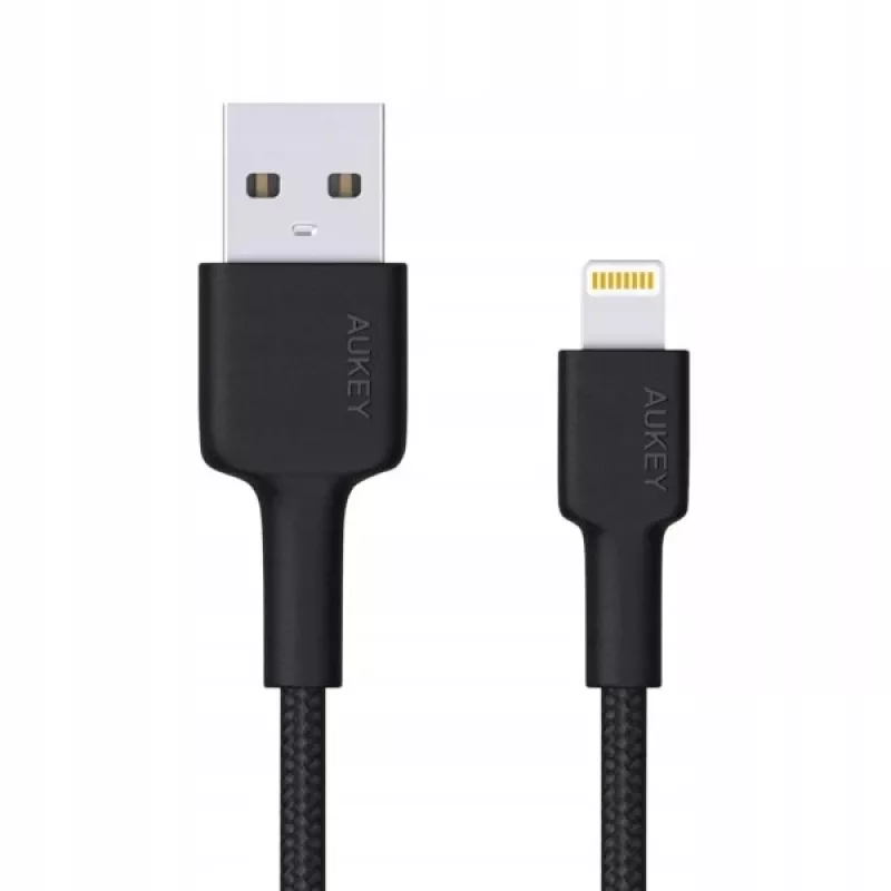 AUKEY CB-AL05 Lightning–USB-A MFi-nailonkaapeli, 2 m, musta
