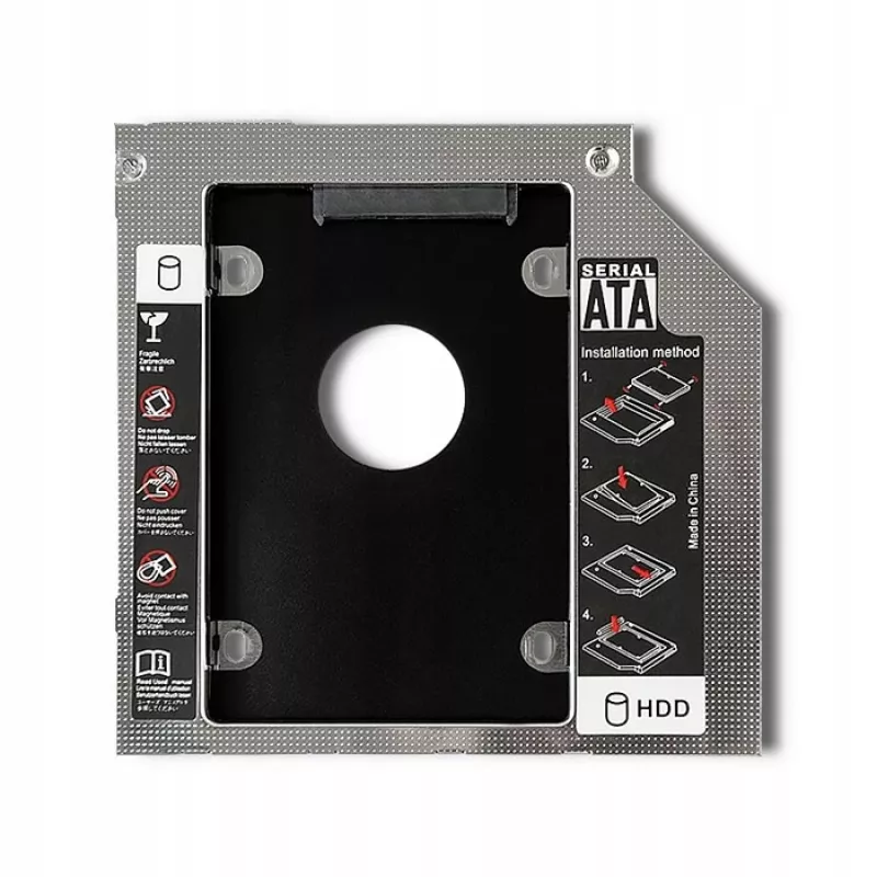 Kannettavan tietokoneen toisen aseman kelkka 2.5 HDD 12.7 mm