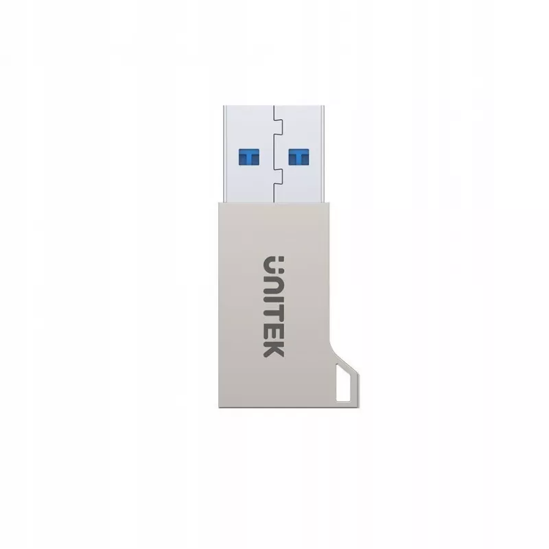 Unitek A1034NI sovitin USB-A-uros – USB-C-naaras, USB 3.1 Gen1, hopea