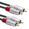 Qoltec 52338 äänikaapeli, 2 x RCA-uros – 2 x RCA-uros, 3 m, musta