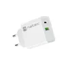 Verkkopikalaturi NATEC RIBERA 12V 20W USB-C PD 3.0 + USB-A Samsung AFC valkoinen