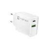 Verkkopikalaturi NATEC RIBERA 12V 20W USB-C PD 3.0 + USB-A Samsung AFC valkoinen