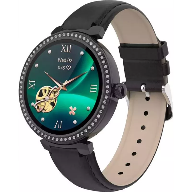 Denver SWC-342B älykello, 3,05 cm (1,2") IPS-kosketusnäyttö 240 x 240 pikseliä, Bluetooth, musta