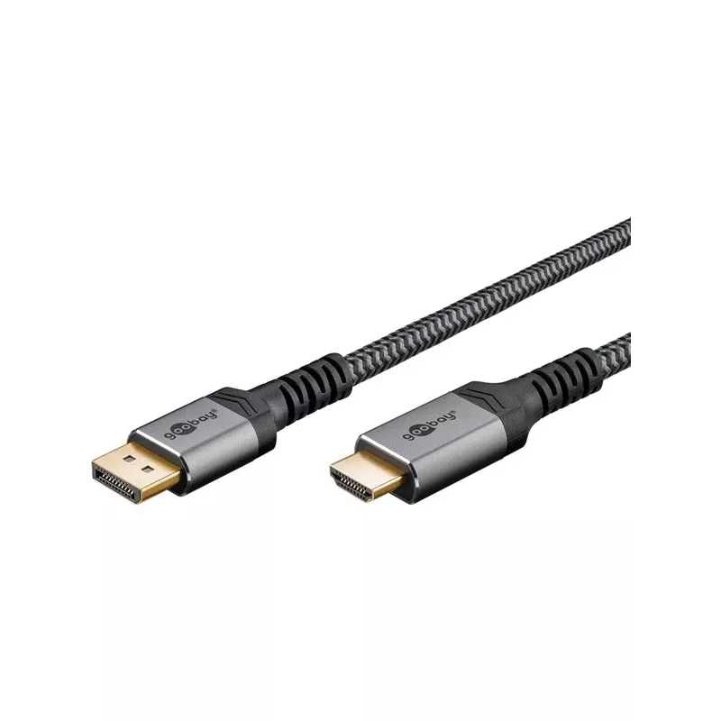 Goobay 65268 videokaapeliadapteri 1 m DisplayPort HDMI harmaa (65268)