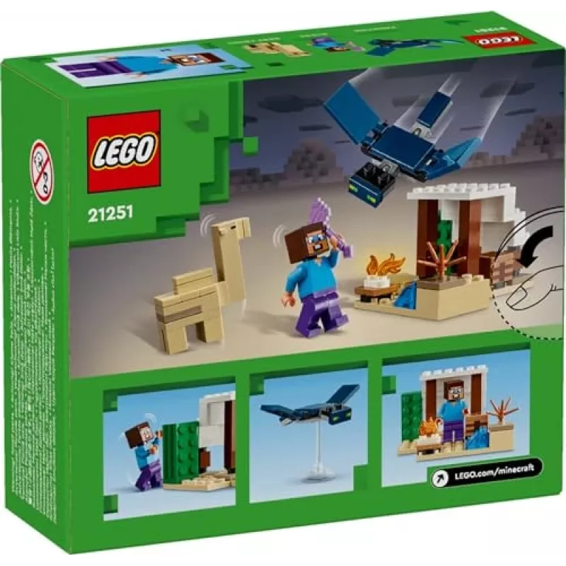 Lego Minecraft 21251 Steves aavikkoretki lelubiomi-rakennussarja