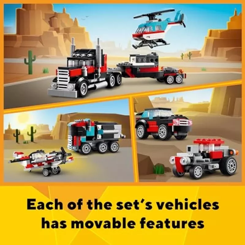 LEGO Creator 3-in-1 31146 Lavettikuorma-auto ja helikopteri