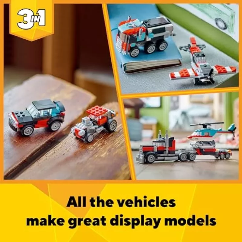 LEGO Creator 3-in-1 31146 Lavettikuorma-auto ja helikopteri