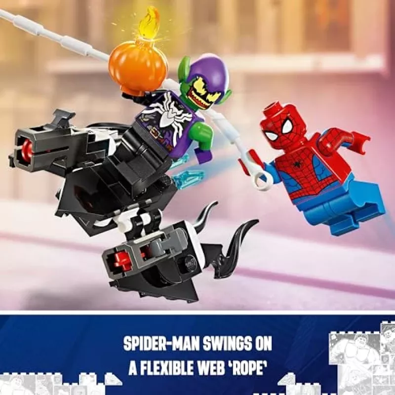 LEGO Marvel 76279 Spider-Man kilpa-auto & Venom Green Goblin rakennussarja