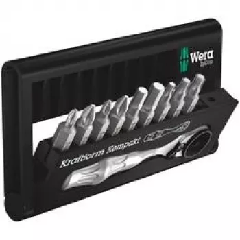 Wera Bit-Check 10 Zyklop Mini BiTorsion 1 sarja 10 osaa 7.6 X 2.5 X 12.7 cm