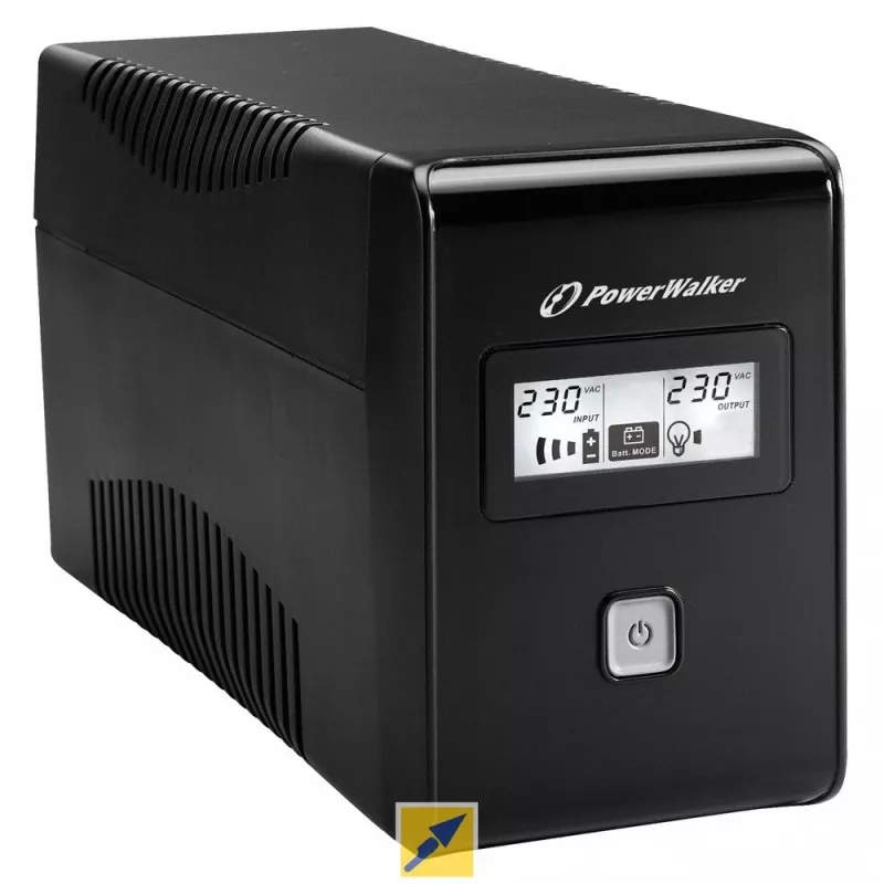 PowerWalker VI 850 LCD keskeytymätön virransyöttö (UPS) Line-Interactive 0,85 kVA 480 W