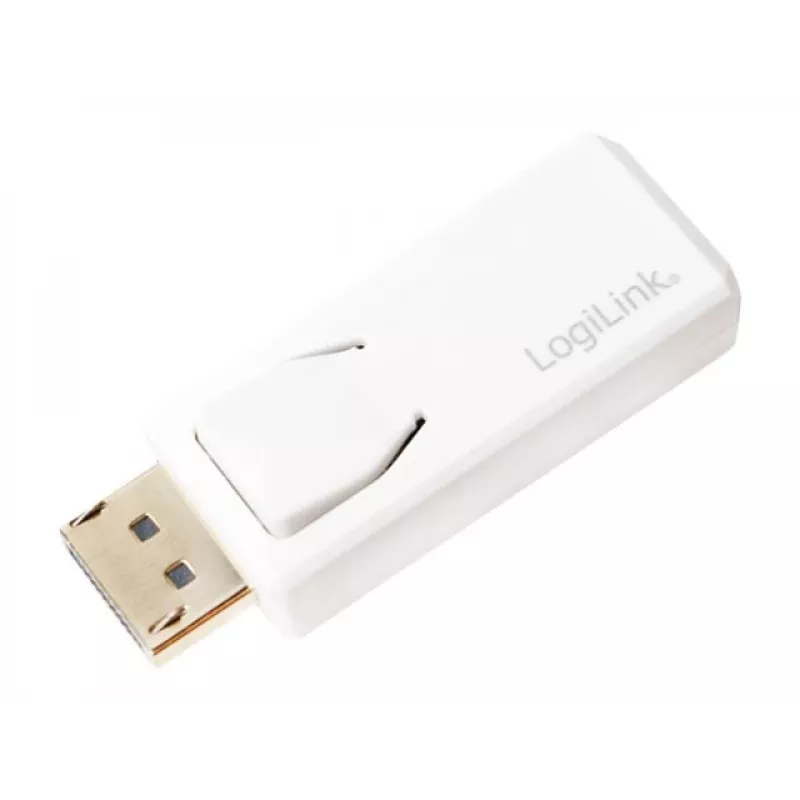 Kaapelin sukupuolenmuunnin LogiLink CV0100 DisplayPort HDMI valkoinen