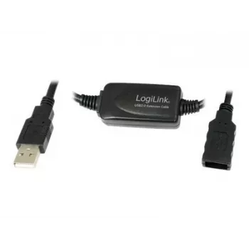 LogiLink UA0143 USB-kaapeli USB 2.0 USB-A-uros naaras 10,00 m musta