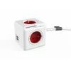 Allocacoc PowerCube Extended USB 1,5M RED 2402 RD liitettävyys lisävaruste punainen