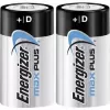 Energizer D alkaline Max Plus -paristot, 2 pakkaus