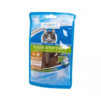bogar Bogadent Plaque-stop Chips kana 50 g — hampaidenhoitoherkku aikuisille kissoille, viljaton ja gluteeniton