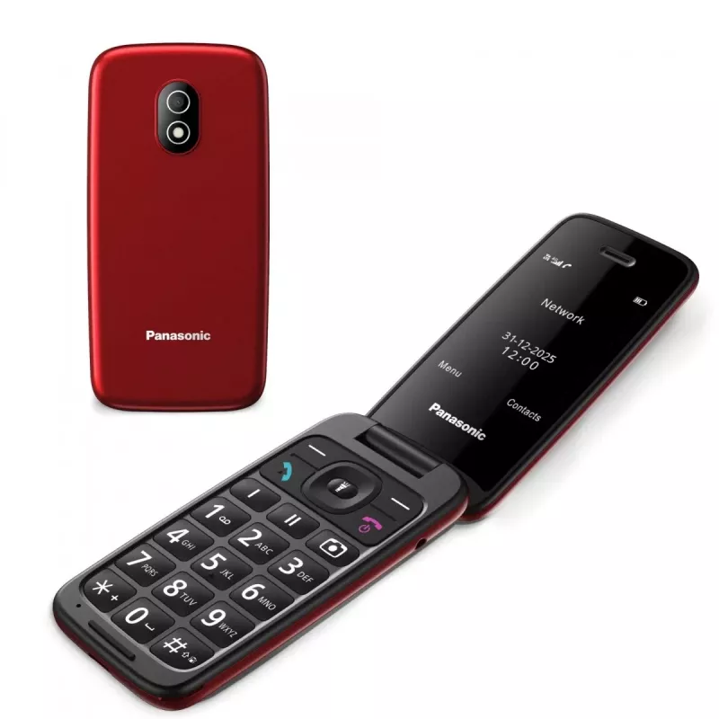 PANASONIC KX-TU410EXR simpukkamallinen matkapuhelin - punainen