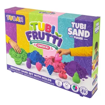 TUBAN Sensory Sand - Tubi Frutti setti 1 kg monivärinen hedelmäinen tuoksu