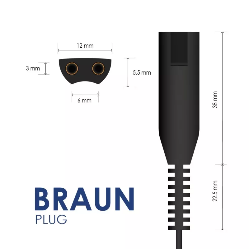 Akyga AK-PD-08 virtalähde Braun Silk-épil 5 / 7 / 9 -epilaattoreille, 12 V / 0,4 A, 4,8 W, 1,5 m