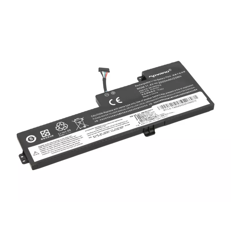 MITSU akku 01AV419 Lenovo ThinkPad T470 T480 A475 A485 - 2000 mAh (23 Wh)