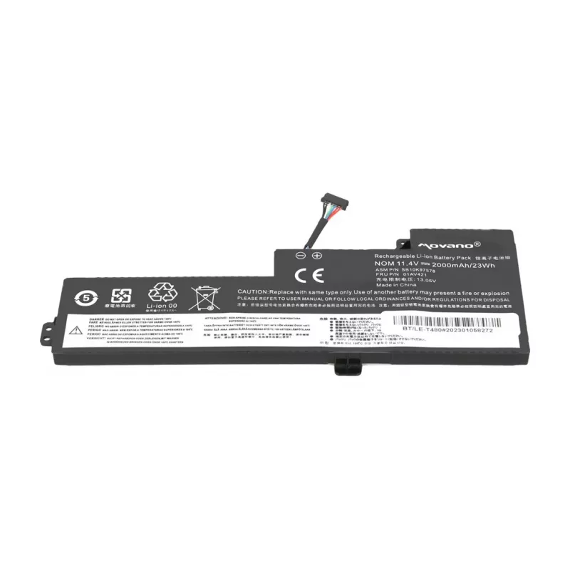 MITSU akku 01AV419 Lenovo ThinkPad T470 T480 A475 A485 - 2000 mAh (23 Wh)