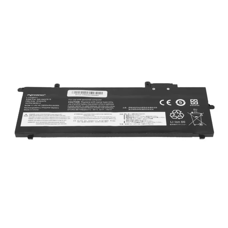 MITSU akku L17C6P71 Lenovo ThinkPad X280 A285 - 3900 mAh (44 Wh)