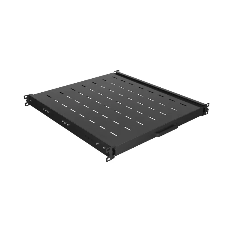 Lanberg 19 tuuman 1U laatikkovetolaite 500mm syvyys musta 35kg kantavuus