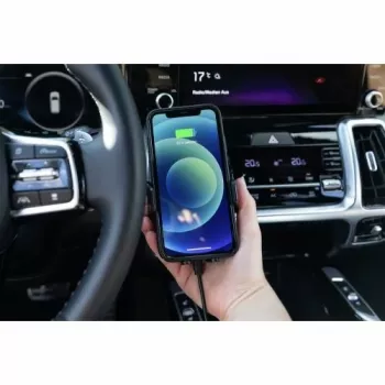 ANSMANN WiLine 15 langaton autolaturiteline - 15W Qi-pikalataus, automaattinen kiinnitys, 360°-kierto, musta