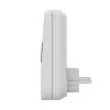 SAVIO AE-03 digitaalinen ajastin LCD-näytöllä, 10 ohjelmaa, 16A, Schuko-pistoke, valkoinen