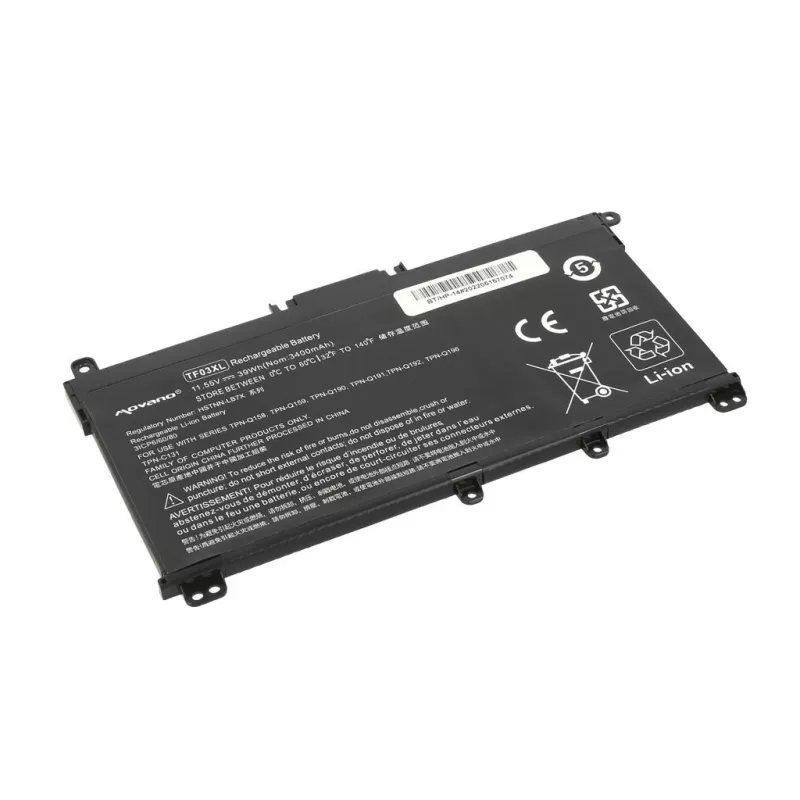 MOVANO akku TF03XL HP Pavilion 14-BF 14-BP 15-CD - 3400 mAh (39 Wh)