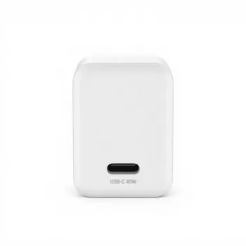 Crong Ultra Compact GaN USB-C 45W PD 3.0 PPS seinälaturi (valkoinen)