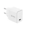Crong Ultra Compact GaN USB-C 45W PD 3.0 PPS seinälaturi (valkoinen)
