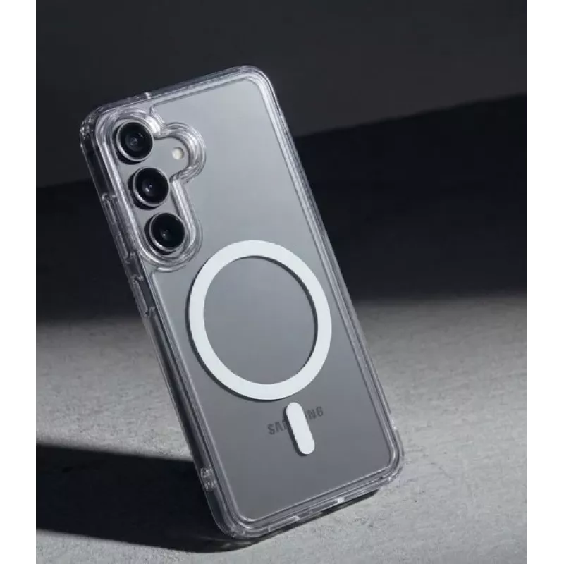 Crong Hybrid Clear Magnetic MagSafe -kotelo Samsung Galaxy A37 / A36 -puhelimelle (läpinäkyvä)